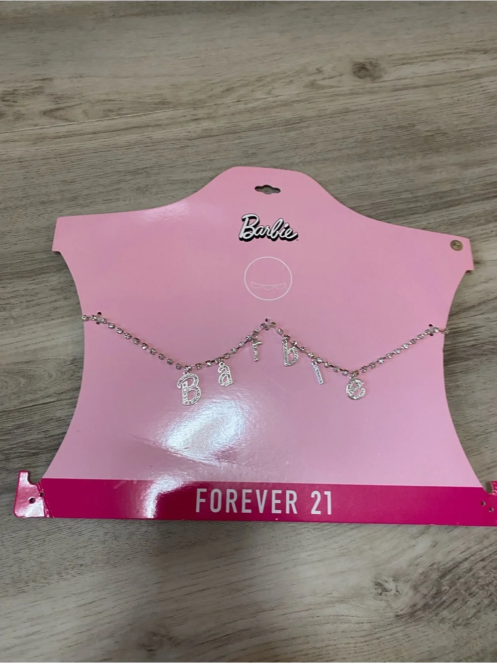 Crystal 'Barbie' Letter Chain Belt BARBIE forever 21 - NWT